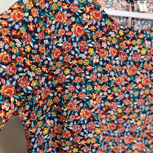 ❤️ Old Navy Beautiful Floral Long Sleeve Dress XL Tie at Sleeve - Picture 2 of 9